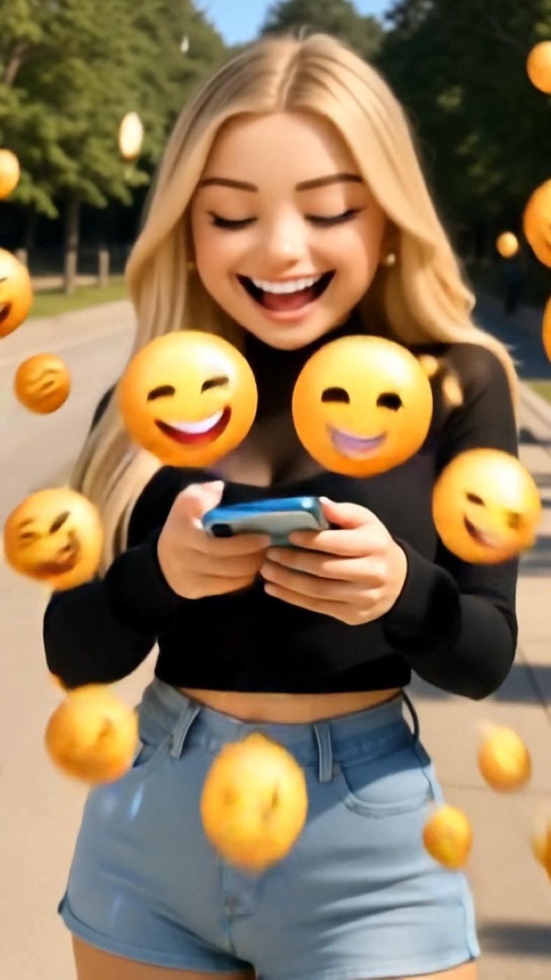 A playful emoji video effect