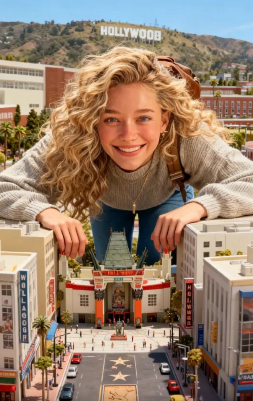 A surreal Hollywood AI scene